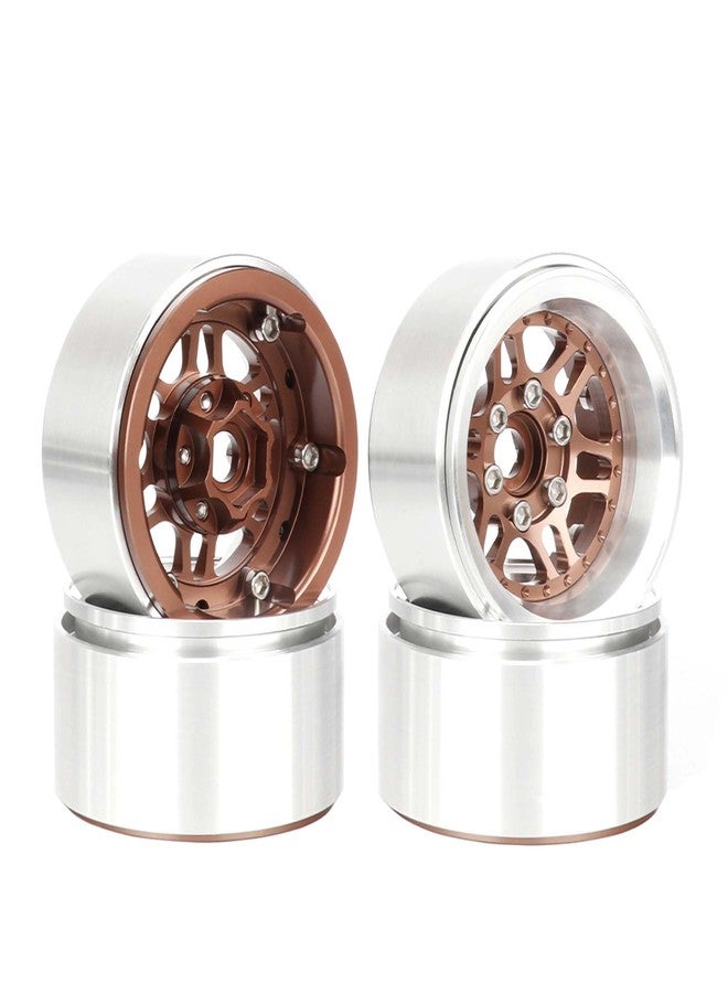 LAFEINA 1.9 inch Beadlock Wheel Rim Negative Offset -10mm Metal Wheels for SCX10 Pro TRX4 VS4-10 Gen8 TRX6 1/10 RC Crawler Car (Bronze) - Image 4